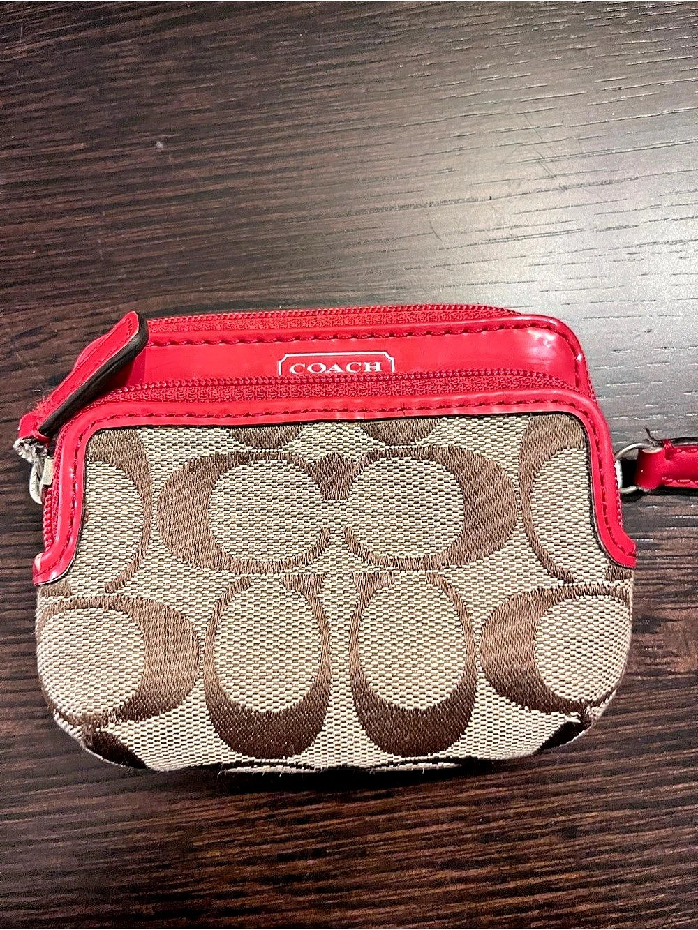 Y2K Coach Signature C Multi-Zip ID Organizer Wallet & Coin Purse Vintage Coach